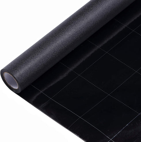 VELIMAX Static Cling Total Blackout Window Film Privacy Room Darkening Window Tint Black Window Cover 100% Light Blocking No Glue (17.7 x 118 inch...
