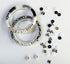 Beads for Bracelets Making Kit Black and White 6mm Clay Beads Jewelry Making Kit with Elastic Strings...