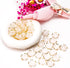 100PCS Acrylic Cherry Blossom Flower Beads, 18MM White Flower Spacer Beads for Jewelry Making, Acrylic Floral Loose Beads for Bracelet Making, Flo...