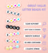 Dowsabel 1520 PCS Letter Beads, 30 Styles Friendship Bracelet Kit, 4x7mm Round Number Alphabet Beads for Bracelets, 2 Rolls Crystal String Jewelry...