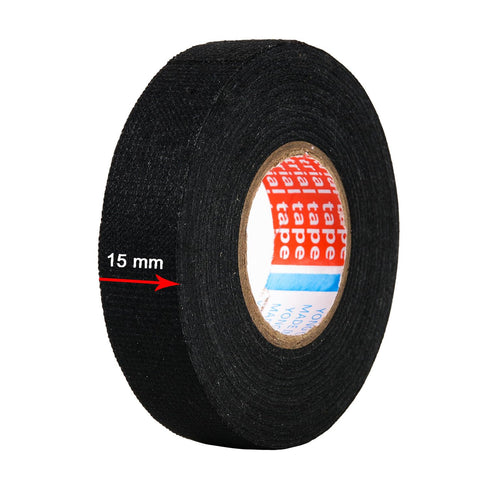 2 Rolls Black Wire Harness Cloth Tape, Speaker Wiring Harness Cloth Tape, for Automobile Electrical Wire harnessing Noise Dampening Heat Proof (Wi...