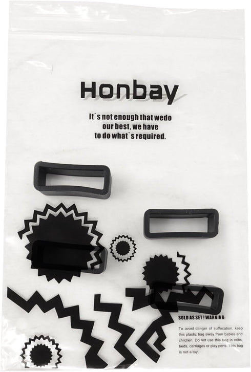 Honbay 4PCS 18mm Rubber Replacement Watch Band Loops Silicone Watch Strap Keeper Retainer Holder Ring...
