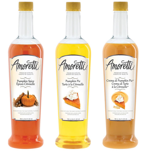 Amoretti Premium Syrups Pumpkin 3 Pack (50ml)...