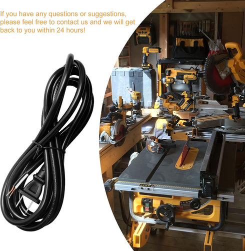 8FT 16/2 Power Cord Replacement for Drills, Sanders, Chop Saws, Grinders, Vacuums, Miter Saws, Appliances, Motors etc Power Tools...