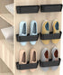 Wall Mounted Shoes Rack 6Pack with Sticky Hanging Strips, Plastic Shoes Holder Storage Organizer,Door Shoe Hangers (SM03-Black-6)...