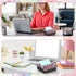 Rhinestone Self Stick Note Dispenser 4 x 4 Inches Pop up Note Pad Holders with Leopard Print Top Sticky Memo Holder for Office Home Classroom Desk...