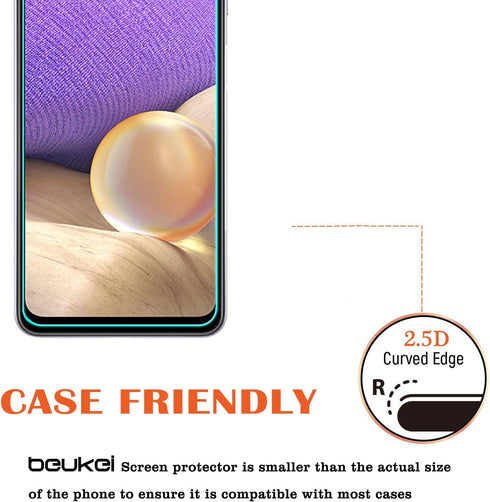 (3 Pack) Compatible for Samsung Galaxy A32 5G Screen Protector Tempered Glass, Touch Sensitive,Case Friendly, 9H Hardness...