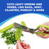 Jenaluca Herb Scissors with 5 Blades and Safety Cover - Cut, Chop & Mince Fresh Herbs & Leafy Greens - Stainless Steel Kitchen Shears with Cleanin...