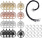 LANBEIDE 60Pieces Cabochons Crafting Kits-20Pcs Tree of Life Bezel Pendant Blank Trays with 20Pcs Glass Dome and 20Pcs Black Necklace Cords with C...