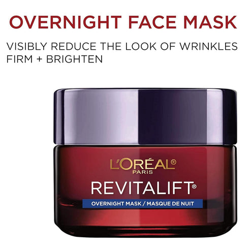 L'Oreal Paris Revitalift Triple Power Anti-Aging Overnight Mask, Pro Retinol, Hyaluronic Acid & Vitamin C, Reduce Wrinkles 1.7 Oz...