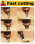Rocaris 8pcs Wood Plug Cutter Drill Bit Set Straight and Tapered Taper Cutting Tool Cork Drill Bit Knife 6mm 10mm 13mm 16mm...