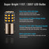 1157 2057 2357 7528 BAY15D LED Bulbs Amber Yellow, 12-24V Super Bright 1000 Lumens Replacement for Turn Signal Blinker Lights, Side Marker Lights ...