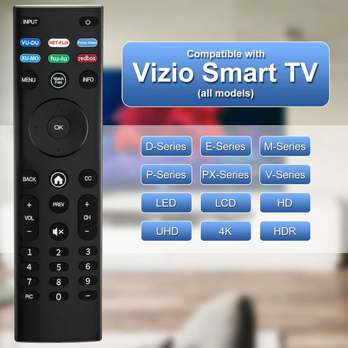 Universal Remote Control for All Vizio Smart TV, XRT140 for VIZIO All LED LCD HD 4K UHD HDR Smart TVs, Replacement XRT136 Smartcast D-Series E-Ser...