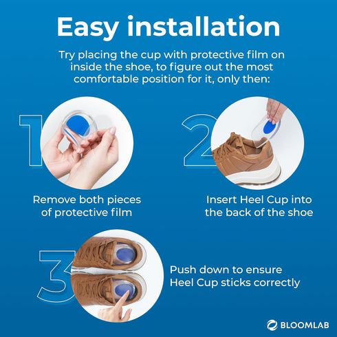 Gel Heel Pads - 2 Pcs Heel Cups for Heel pain, for Plantar Fasciitis Bone Spurs Pain Relief Protectors of Sore or Bruised Feet, Foot Pain Relief S...