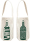 MAPTOTE Wine Gift Tote - Screen Printed Canvas Bottle Holder with Handles, Wine Gift Bag for Picnics, Travel, Birthdays and Holidays - 12” x 4” x ...
