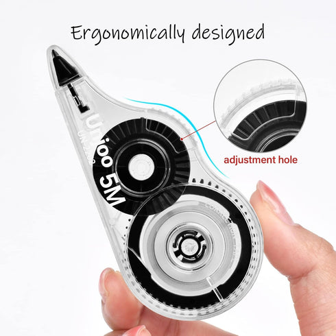 Whiteout Correction Tape, Easy To Use Applicator for Instant Corrections Correct Wrong Writing At Any Time, For school, Office (12pack, 5M/196" x ...