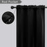 Mrs.Naturall Small Window Curtains for Basement,Blackout RV Curtains for Camper Windows,24 Inch Length,Black...