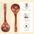 HANSGO 3PCS Wooden Ladle Spoon Set, Non-Stick Wooden Spoons Soup Cooking Spoons Natural Teak Wood Kitchen Utensils for Cooking Stirring Serving...
