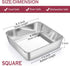 P&P CHEF Square Baking Cake Pans, Small Stainless Steel Lasagna Brownie Pan For Birthday Cake Bread Pie, Non-toxic & Durable, Smooth Rim & Leakpro...