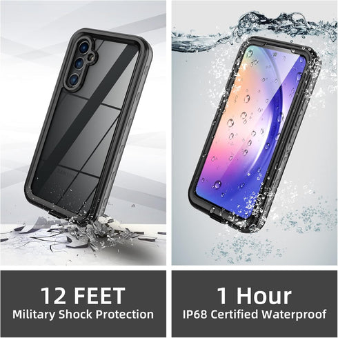 for Galaxy A54 5G Phone Case, Waterproof Case with Built-in Screen Protector & Cell Phone Ring Holder, Full Body Shockproof Rugged Heavy Duty Prot...