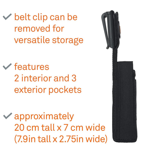 Slice 10516 Tool Holster, Holds Various Tools, Removable Belt Clib, Sturdy and Flexible Pockets, 5 Pockets, Various Sizes, Heavy Duty Industrial U...
