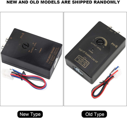 aqxreight Speaker Level Converter, Car Output Stereo Speaker High to Low Level Converter with Delay Function...