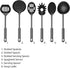 Chef Buddy 6-Piece Kitchen Utensils Set – Plastic Cooking Tools - Includes Essential Spatulas, Spoons, and Gadgets for Every Home Cook (Black)...