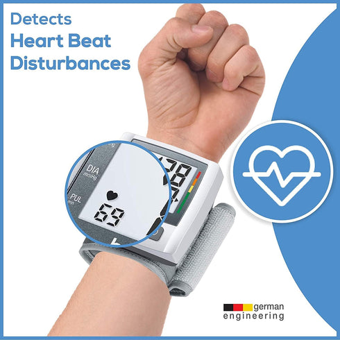 Beurer Wrist Blood Pressure Machine with Adjustable Blood Pressure Cuff - Automatic & Digital Wrist Blood Pressure Monitor, 2x60 Memory Reading, X...