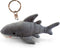 Puzzled Shark Plush Keychain Stuffed Animal Toy - Soft Fur Ocean Life Animal Grey Shark Charm Keyring, Cute Decorative Plush Toy Accessory Fun Bud...