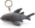 Puzzled Shark Plush Keychain Stuffed Animal Toy - Soft Fur Ocean Life Animal Grey Shark Charm Keyring, Cute Decorative Plush Toy Accessory Fun Bud...