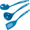 Dairy Blue Kitchen Utensil Set, Spoon Ladle and Spatula, Heavy Duty Melamine, Color Coded Kitchen Tools - (3 Piece Set)...