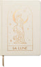 DesignWorks Ink La Lune Tarot Art Nouveau Cream 7.5" x 10.25" Jumbo Journal Notebook with Cloth Cover, Gold Accents, Lined Pages, Ribbon Marker fo...