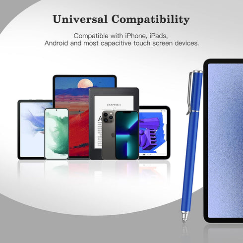 METRO Universal Stylus Pens for Touch Screens - High Sensitivity Capacitive Stylus Fiber Tips 2 in 1 Touch Screen Pen for iPad iPhone and All Othe...
