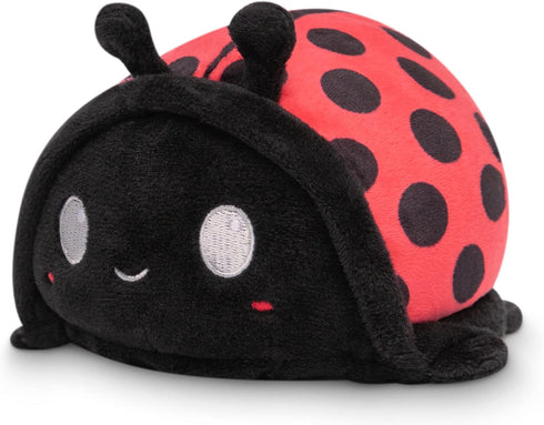 TeeTurtle - The Original Reversible Ladybug Plushie - Cute Sensory Fidget Stuffed Animals That Show Your Mood...