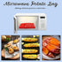 4 PCS Red Microwave Potato Bag Reusable Microwave Cooker Bag Baked Sweet Potato Corn Bag Pouch for Kitchen...