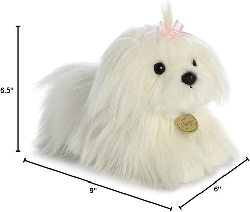 Aurora® Adorable Miyoni® Tots Maltese Puppy Stuffed Animal - Lifelike Detail - Cherished Companionship - White 11 Inches...