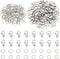 PH PandaHall 60pcs 15mm 304 Stainless Steel Lobster Claw Clasps with 120 pcs 6mm Jump Rings Jewelry Closure Fastener Hook for Earring Bracelet Nec...