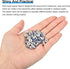 uxcell 200Pcs 8mm Rondelle Spacer Beads, Silver Plated Rhinestone Spacer Beads, Round Spacer Loose Beads for DIY Bracelet Necklace Jewelry Making ...
