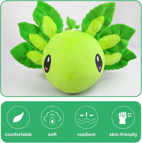Axolotl Plush Toy,14" Axolotl Stuffed Animal,Salamander Axolotl Plush Doll Gifts for Boys Girls Birthday Christmas, New Year (Green)...