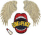 Large Red Mouth Gold Sequin Wing Iron on Patches Appliques Stickers Sew On Embroidered Lip Motif for DIY Clothes Jackets Jeans T-Shirt Pillow Case...