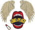 Large Red Mouth Gold Sequin Wing Iron on Patches Appliques Stickers Sew On Embroidered Lip Motif for DIY Clothes Jackets Jeans T-Shirt Pillow Case...