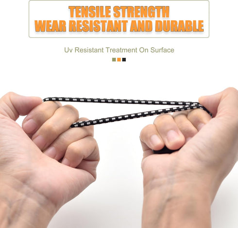 30 Pack Ball Bungee Cord, 6 Inch Heavy Duty Bungie Cord Balls Canopy Tarp Tie Down Bungee Balls for Camping, Tents, Cargo,Holding Wire and Hoses, ...