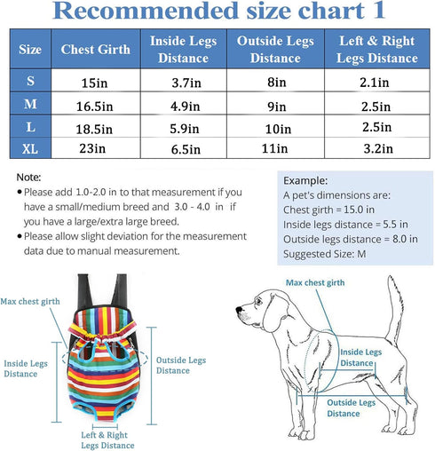 Dog Carrier Legs Out Front Pet Carrier Backpack Adjustable Puppy Cat Small Bag with Shoulder Strap and Sling for Traveling Hiking Camping Outdoor ...