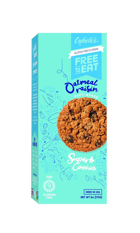 Cybele’s Free To Eat Gluten-Free & Vegan Cookies - Plant-Based, Dairy, Soy, & Nut Free - Soft-Baked School Safe Snack For Kids & Adults - 12 Cooki...