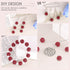150 pcs 10mm Rhinestone Beads for Crafting, Dark Red Shiny Round Shamballa Disco Beads Bulk, Fancy Sparkle Crystal Clay Bead for Necklace Bracelet...