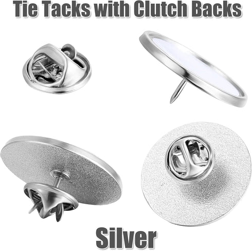 Sublimation Blank Pins DIY Button Badge Sublimation Sliver Blank Base Pins for DIY Craft Making (30 Pieces)...