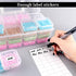 Craft Organizer Upgraded 32 Piece Small Bead Organizer and Storage Plastic Box, Mini Clear Bead Organizer, Clear and Stackable with Label Stickers...