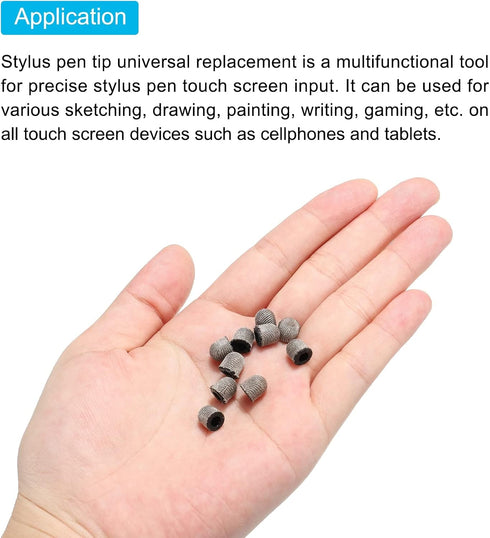 MECCANIXITY 12pcs 6mm Stylus Pen Fine Tips Conductive Fiber Capacitive Touch Screen Pens Tip Universal Replacement......