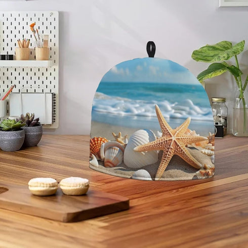 Starfish Teapot Cozy Keep Tea Warm Insulation Teapot Cozies Tea Pot Cover Kitchen Accessory for Hounsewife Gift Tea Pot Cover Dust Proof Portable ...