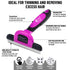 Pet Deshedding Tool Cleaning Brush - Pet Hair Removal Tool for Dogs & Cats - Dog Hair Remover Brush for Pet Grooming - Stainless Steel Knot Detang...